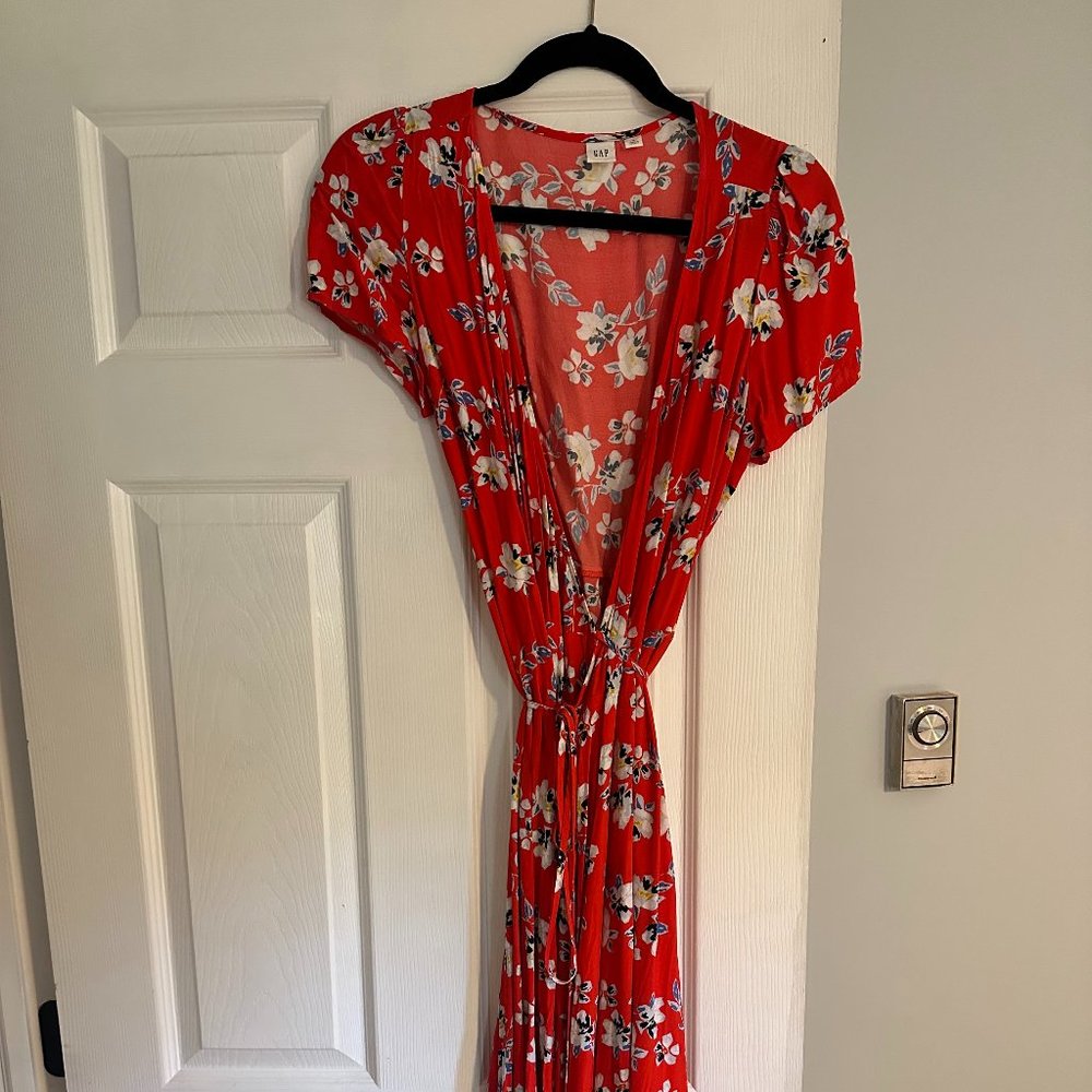 Floral Gap wrap dress